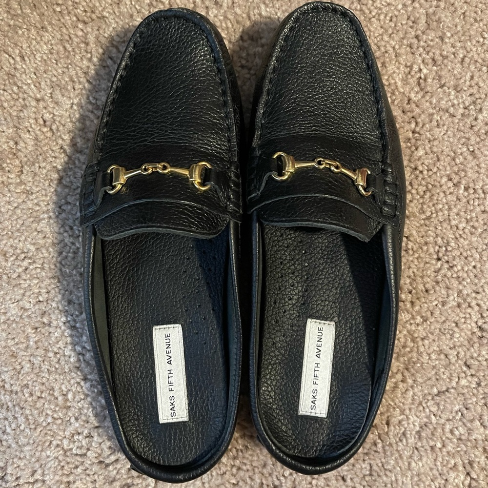 Saks Fifth Avenue Black Loafers